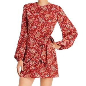 CLEANOUT SALE🚨 Aqua paisley faux wrap dress